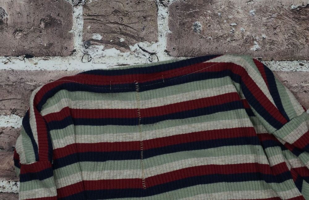 Stateside Made in USA T Shirt Dress Womens Medium M Striped Cotton Knit Casual - Picture 4 of 7